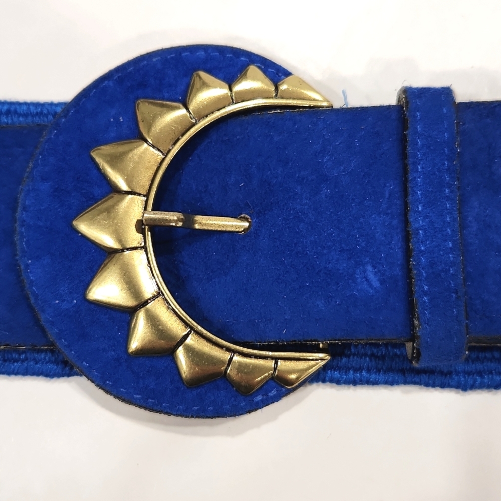 Charmant Vintage Blue with Metal Sun Detail Elastic Belt Size M